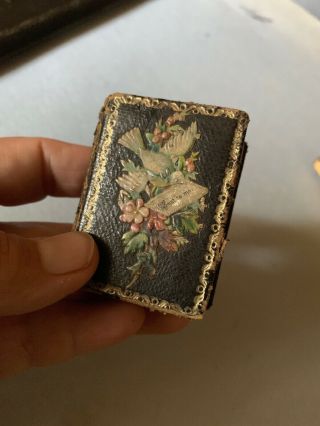 Victorian Tiny Book Die Cut 1.  75x2.  25 Inches Registered May 12,  1879 Antique