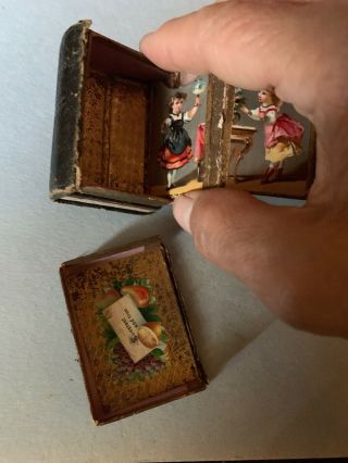 Victorian Tiny Book Die Cut 1.  75x2.  25 Inches Registered May 12,  1879 Antique 6