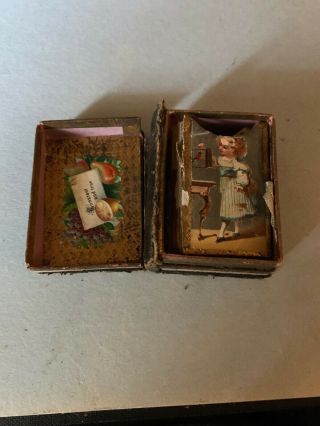 Victorian Tiny Book Die Cut 1.  75x2.  25 Inches Registered May 12,  1879 Antique 7