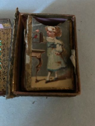 Victorian Tiny Book Die Cut 1.  75x2.  25 Inches Registered May 12,  1879 Antique 8