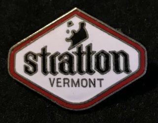 Stratton Pin Skiing Ski Badge Vermont Vt Resort Souvenir Travel Bear Lapel