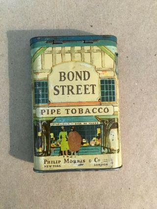 Vintage Philip Morris & Co.  Bond Street Pipe Tobacco Pocket Tin
