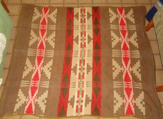 100 Yr Old Wool Pendleton Camp Blanket Cayuse Indian Oregon Trade Native Americn
