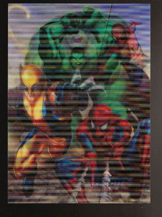 2009 Rare Promo Motion Marvel Card Hulk Spider - Man Wolverine Mines Press Iscream