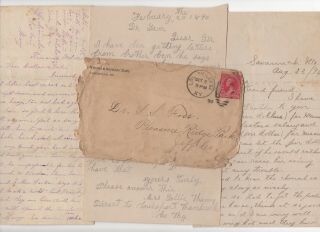 1890s Letters Moremen Dr Foss Louisville Ky Kentucky Widow & Orphans Home Cover
