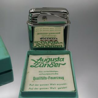 Very Rare Old Stock Augusta Zunder.  Petrol Feuerzeug Accendino Lighter
