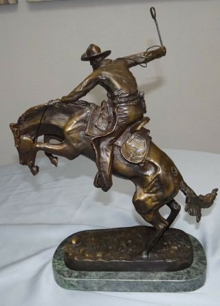 Frederic Remington BRONCO BUSTER Bronze Statue 14.  5 