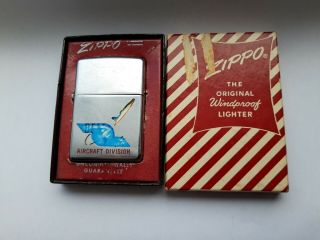 Zippo 1958 Bell Aircraft Division,  Town & Country,  In Candystripe Box,  Rare