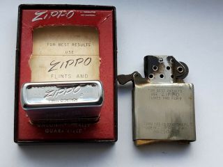 ZIPPO 1958 BELL AIRCRAFT DIVISION,  TOWN & COUNTRY,  IN CANDYSTRIPE BOX,  RARE 3