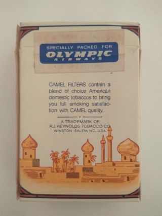 Vintage Camel Cigarette Specially Packed For Olympic Airways Empty.  Very Rare.