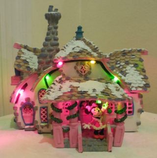 Disney Minnie Toon Town Holiday Christmas House