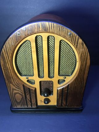 Philco Round Cathedral Wooden Vintage/Retro Radio STILL - 1980s 2