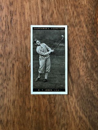 2 Rare Churchman Bobby Jones Famous Golfers Cigarette Cards Cigarette Card Exc