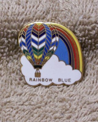 Rainbow Blue Balloon Pin