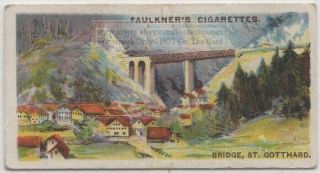 Railway Bridge At St.  Gotthard Switzerland 1920s Trade Ad Card