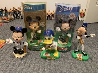 5 York Mets Disney Bobbleheads Mickey Goofy Donald