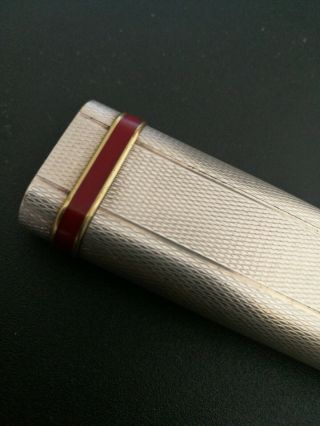 CARTIER Silver Plated Lighter.  Red Band. 3