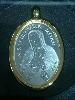 John Paul Ii Canonization / Virgin Mary Of Guadalupe Silver.  925 Medal