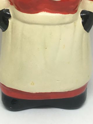 Ceramic Black Americana Aunt Jemima Woman Cook Vintage Penny Coin Bank Marked 4