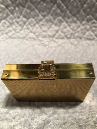 Vintage Elgin American Powder Compact With Music Box,  brass? 3