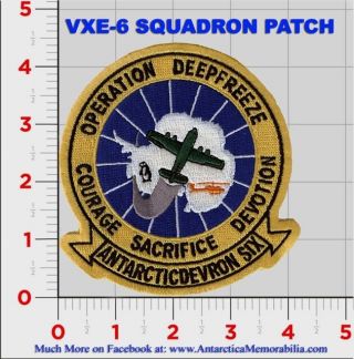 Vxe - 6 Squadron Patch,  Operation Deep Freeze,  Antarctica,  Mcmurdo,  South Pole