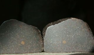 NWA Unclassified Meteorite 134 grams cut in half with chondrules and metal 4