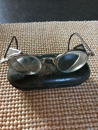 Vintage Bausch & Lomb Ful - Vue 23 Safety Glasses B&l Goggles Motorcycle Steam