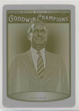 2019 Goodwin Champions George H.  W.  Bush Printing Plate Yellow 1/1