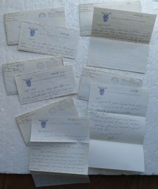 5 Letters From 1943 To Sweetheart From Usnr Midshipmen 