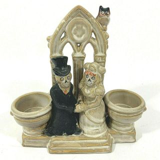 Yankee Candle Boney Bunch Wedding Chapel Double Tea Light Holder Rare 2011