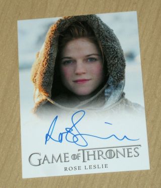 2013 Rittenhouse Game Of Thrones Season 2 Autograph Auto Rose Leslie As Ygritte