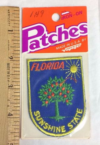 Nip Florida The Sunshine State Citrus Orange Tree Souvenir Patch By Voyager