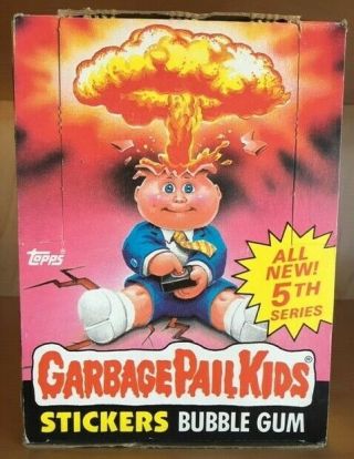1986 Garbage Pail Kids Series 5 Full Box 48 Wax Packs
