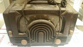 Vintage Zenith Consol - Tone Am Tube Radio For Parts/restoration