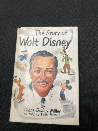 1957 The Story Of Walt Disney First Edition Hardback Book Rare
