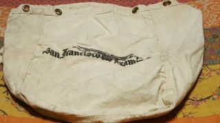 Vintage San Francisco Examiner Newspaper Paperboy Canvas Carrier Bag