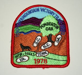 Wolfhills Sc Nc Tn Va Ga Pemberton Oak Victory Trail Hiking Patch Nos 1978