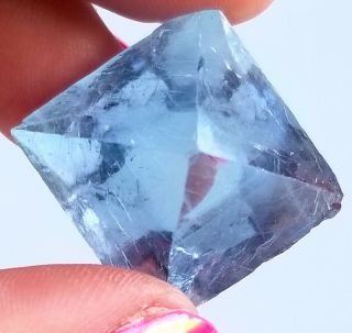 Ross Lillie Gemmy Baby Blue Illinois Fluorite Octahedron Diamond Sweet Piece