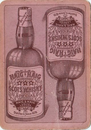 1 Wide Playing Swap Card Brewery Haig & Haig Scotch Scots Whisky - Rare