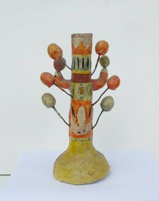 IN THE MANNER OF THE FLORES FAMILY - OLD MEXICAN POTTERY CLOWN JUGGLER 2