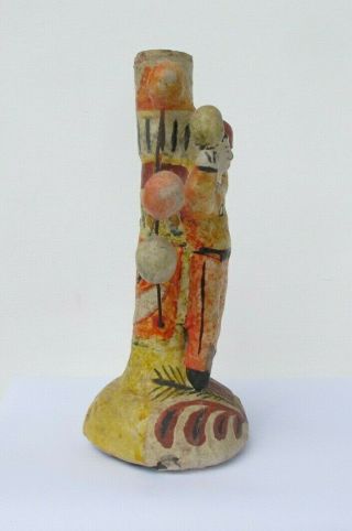 IN THE MANNER OF THE FLORES FAMILY - OLD MEXICAN POTTERY CLOWN JUGGLER 4