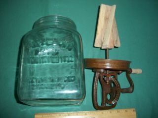 Antique Glass Daze Churn No 40 Patented Feb 14,  1922 – Wooden Paddles 6