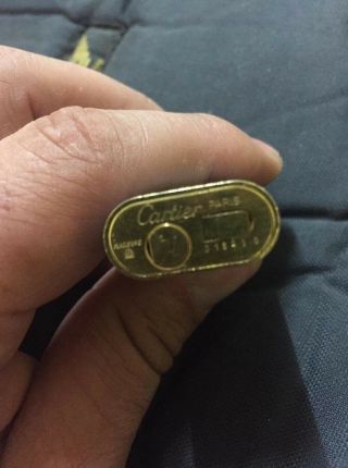 Cartier cigarette lighter 100 Authentic Grey Gold platting 2