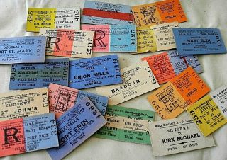 Tickets from the closed Isle of Man & Manx Northern Railways.  About 700 2