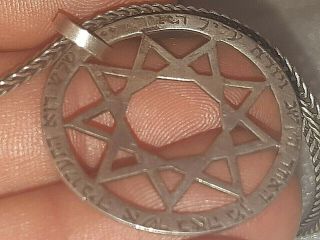 VERY RARE Kabbalah pendant Star of David compass rose Silver 925 Judaica Handmad 2