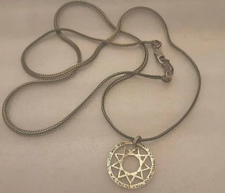 VERY RARE Kabbalah pendant Star of David compass rose Silver 925 Judaica Handmad 4