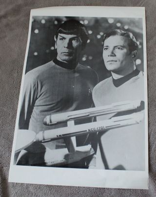 Star Trek 1970s Leonard Nimoy William Shatner Spock Kirk Enterprise Poster Vgex