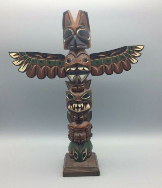 Raymond Williams Wood Carved Totem Pole - Alaska,  Northwest