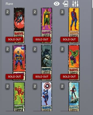 Topps Marvel Collect Corner Box Complete Wave 1 Set Venom Vision Panther Digital