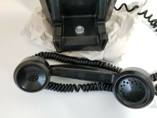 Automatic Electric Antique Rotary Dial Black Telephone Wall Mount Art Deco 8